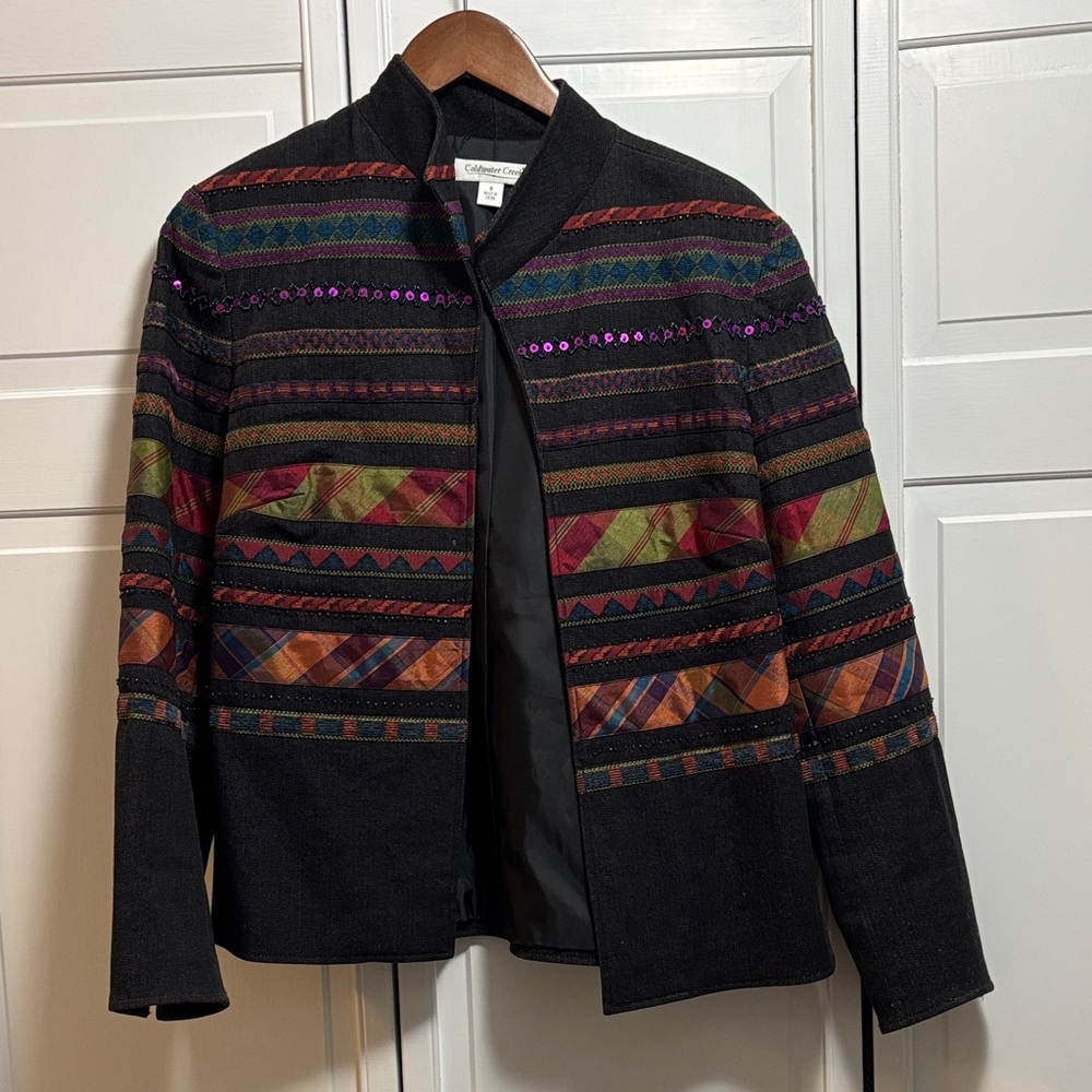 Coldwater Creek Multicolor Patterned Blazer